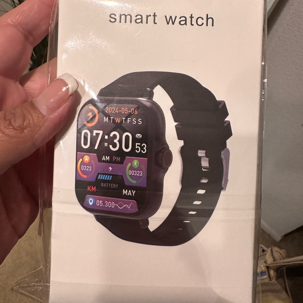 Smart Watch with Black Band